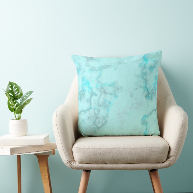 Baby Blue Marble Kissen (Stuhl )