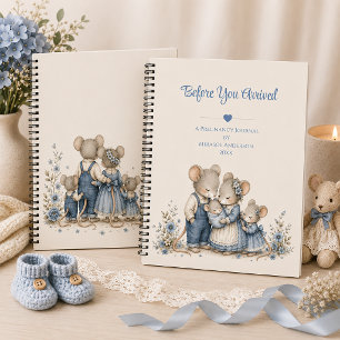 Baby Blue Maus Familien-Schwangerschaftsjournal Notizblock