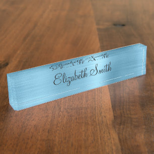 Baby Blue Metallic-Folie Namensplakette