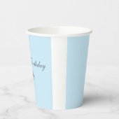 Baby Blue Minimalist Birthday Party Paper Cup Pappbecher (Links)