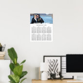 Baby Blue Modern Foto Hochzeitskarte Poster (Heimbüro)