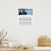 Baby Blue Modern Foto Hochzeitskarte Poster (Küche)