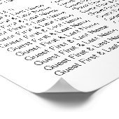 Baby Blue Modern Foto Hochzeitskarte Poster (Ecke)