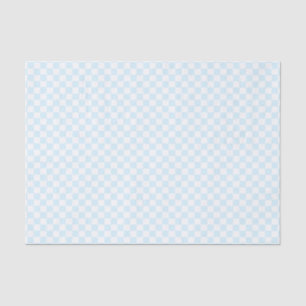 Baby Blue Modern Karo Squares Musterblatt Seidenpapier