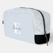 Baby Blue Modern Minimalistisch Mit Monogramm Waschbeutel (Rechte Ecke)