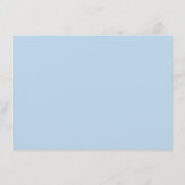Baby Blue Modern Wedding Card Begleitkarte (Rückseite)