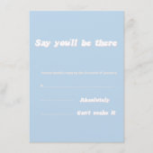 Baby Blue Modern Wedding Card Begleitkarte (Vorderseite)