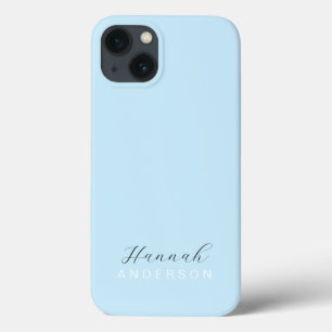 Baby Blue Monogram Modern Minimalistisch Feminine Case-Mate iPhone Hülle
