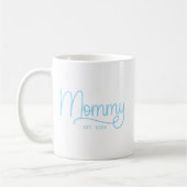 Baby Blue Monoline Mommy Foto Kaffeetasse (Links)