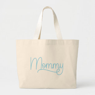 Baby Blue Monoline Mommy Jumbo Stoffbeutel