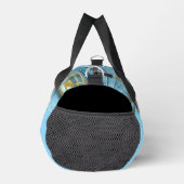  Baby Blue Musical Notes Duffle Bag (Rechts)