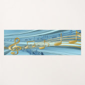  Baby blue Musical Notes Yogamatte (Vorderseite (Horizontal))