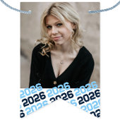 Baby Blue Navy 16 Foto Abschluss Hängebanner Wimpelkette