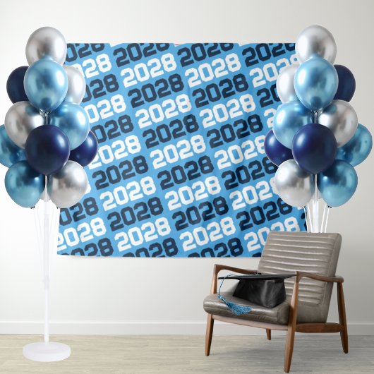 Baby Blue Navy Jährliche Abschluss Hintergrund Wandteppich