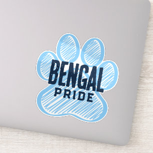 Baby Blue & Navy Pawprint Pride Aufkleber