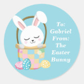 Baby Blue Oaster Niedliche Custom Children's Runder Aufkleber (Vorderseite)