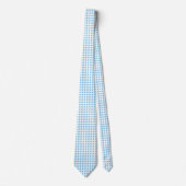 Baby Blue on White Large Horizontal Polka Dots Krawatte (Vorderseite)