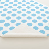 Baby Blue on White Large Horizontal Polka Dots Sherpadecke (3/4)