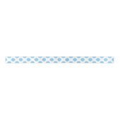 Baby Blue on White Medium Size Polka Dots Ribbon Satinband (Vorderseite)