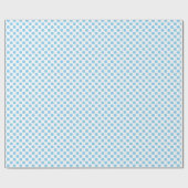 Baby Blue on White Small Size Polka Dots Geschenkpapier (Flach)