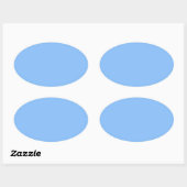 Baby Blue Oval Aufkleber (Blatt)