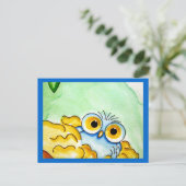 BABY BLUE OWL 1 POSTCARD POSTKARTE (Stehend Vorderseite)