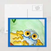 BABY BLUE OWL 1 POSTCARD POSTKARTE (Vorne/Hinten)