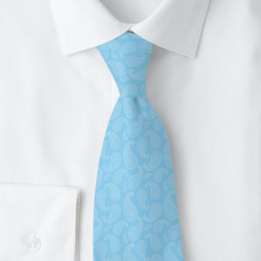 Baby Blue Paisley Krawatte