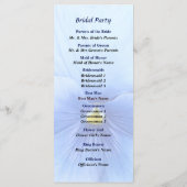 Baby Blue Pansy Wedding Program Programm (Rückseite)