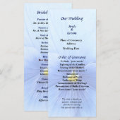 Baby Blue Pansy Wedding Program Programm (Vorne/Hinten)