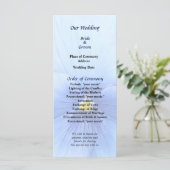 Baby Blue Pansy Wedding Program Programm (Stehend Vorderseite)