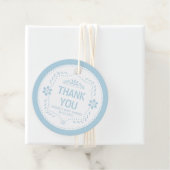 Baby blue papel picado Danke Baby Boy Dusche Geschenkanhänger (Beispiel)