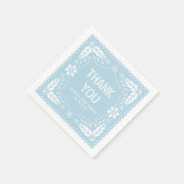 Baby blue papel picado Danke Baby Boy Dusche Serviette (Ecke)