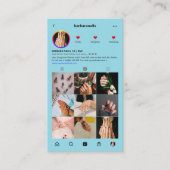 Baby Blue Pastel Manicurist Nail Tech IG Visitenkarte (Vorderseite)