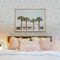 Baby Blue Pastel Topic Leaf Tapete