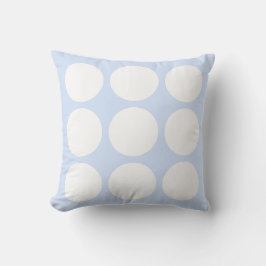 Baby Blue Pastel & White Abstrakt Circle Design Kissen