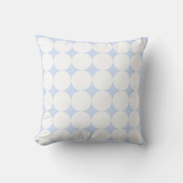 Baby Blue Pastel & White Circle Muster Kissen