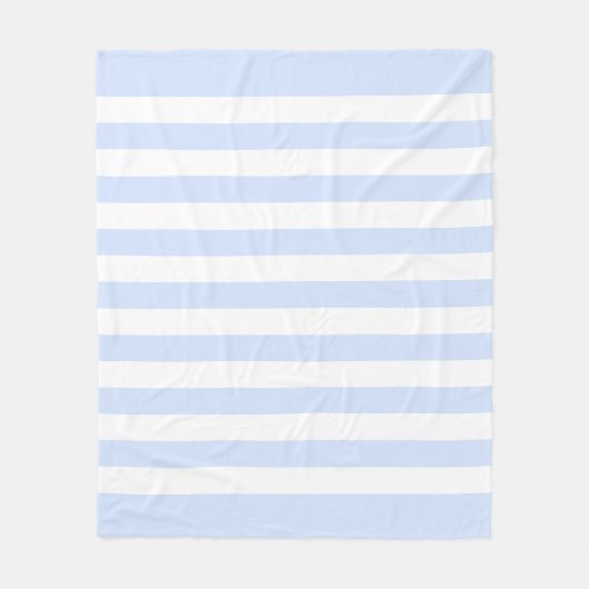 Baby Blue Pastel & White Lines Muster Fleecedecke (Vorderseite)