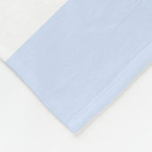 Baby Blue Pastel & White Lines Muster Fleecedecke (Ecke)