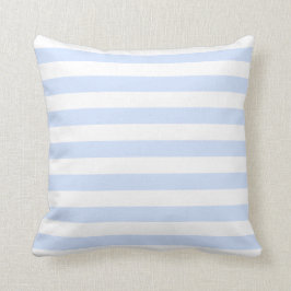 Baby Blue Pastel & White Lines Muster Kissen