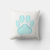 Baby Blue Pawprint Kissen (Vorderseite)