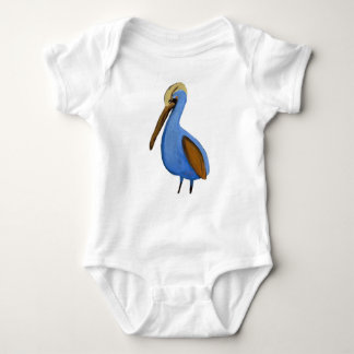 Baby Blue Pelican Baby Strampler