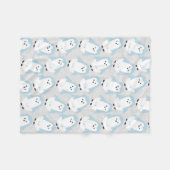 Baby Blue Penguin Pattern Fleece Blanket (Vorderseite (Horizontal))
