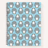 Baby Blue Penguin Pattern Notebook Notizblock (Vorderseite)
