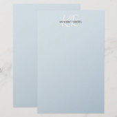 Baby Blue personalisiertes Briefpapier (Vorne/Hinten)