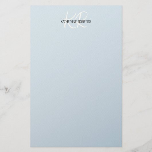 Baby Blue personalisiertes Briefpapier (Vorderseite)