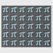 Baby Blue Pi Symbol Geschenkpapier (Flach)