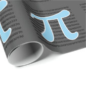 Baby Blue Pi Symbol Geschenkpapier (Rolleneckpunkt)