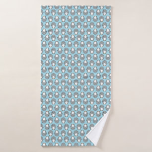 Baby Blue Pinguin Pattern Badehandtuch