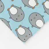 Baby Blue Pinguin Pattern Fleecedecke (Ecke)
